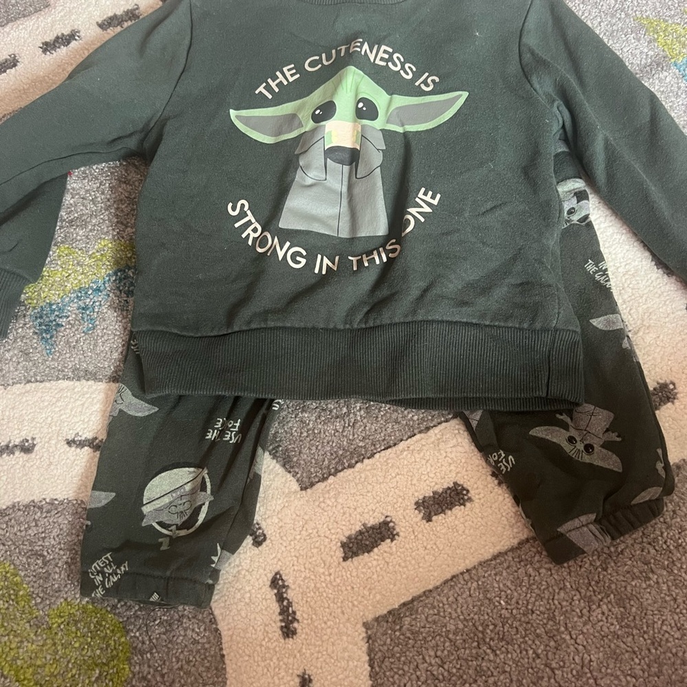 Puma Royal Blue Track Jacket + Baby Yoda Sweatsuit 3T - Picture 2 of 3